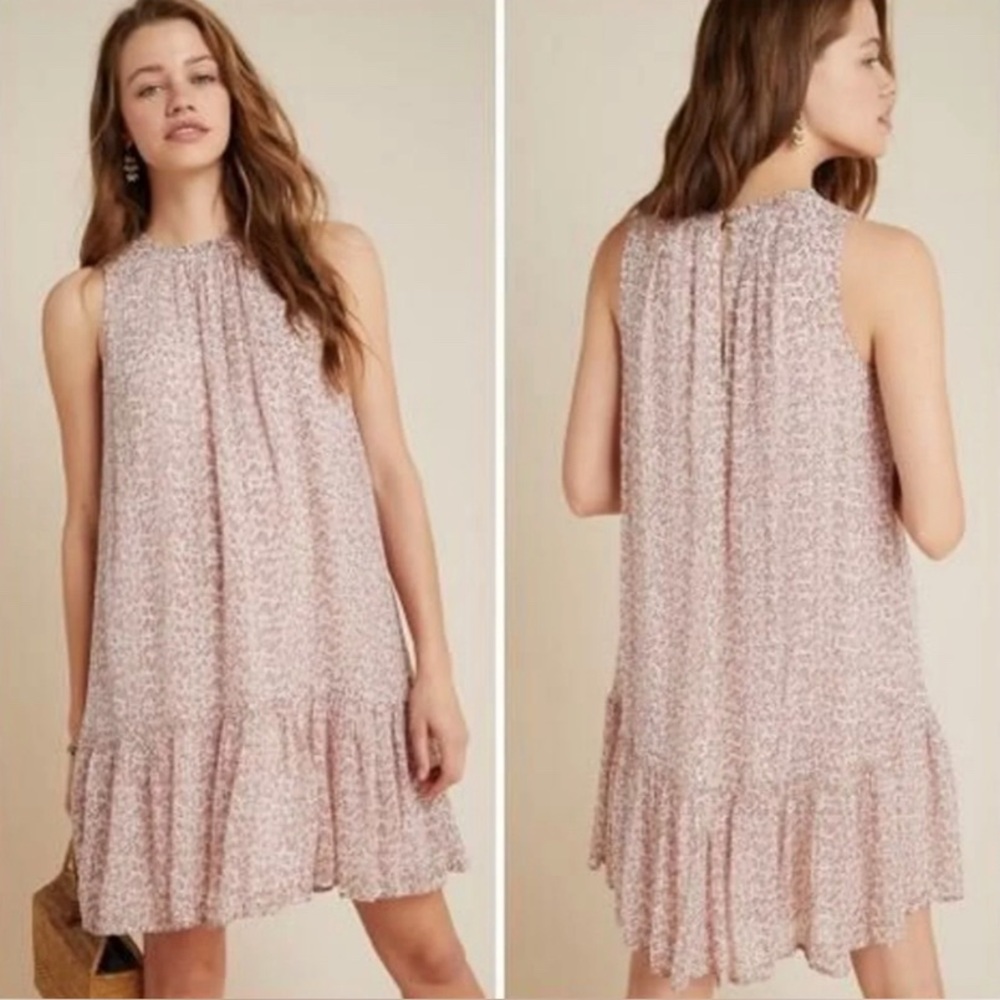 Anthropologie Natalie Flounced Tunic Dress
